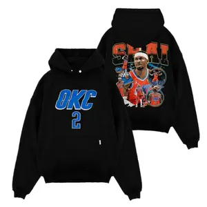 [🏀Graphic Hoodie]#2 Basketball Star Hoodie – Premium Cotton Oversized Sweater & T-Shirt, 'The SGA' Inspired Hoodie, Team-Inspired Oklahoma City Style, Sunday Game Day Outfit, Unisex Basketball Fan Hoodie, Cozy Streetwear Pullover