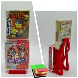 Small Video Game Stand Organizer Racks Shelf - Display Two Games Vertically - Perfect for Limited Shelf Space