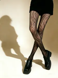 Women's Fishnet Stockings with Striped Pattern, Slim Fit, Comfortable, Fashionable, Sexy, Casual Wear, Commuting, Party, Holiday Activities