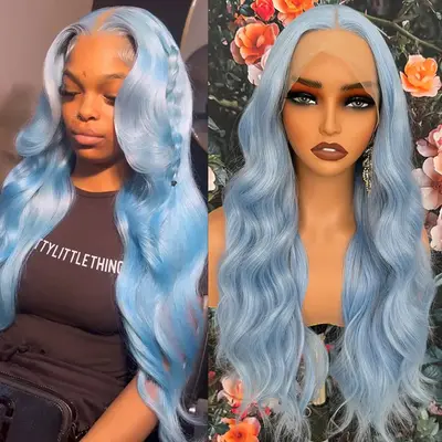 Ocean Blue Baby Blue Wig TikTok Shop - Main Image