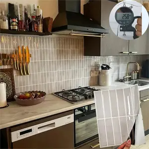 Aadesh Self-Adhesive PET Tile Wall Decals, Adhesive Stickers, Kitchen and Bathroom Decoration, Peel-and-Stick, Waterproof and Stain-Resistant, Ideal for Living Rooms, Kitchens and Bathrooms, Dimensions: 9 x 11.4 Inches, Thickness: 1 mm