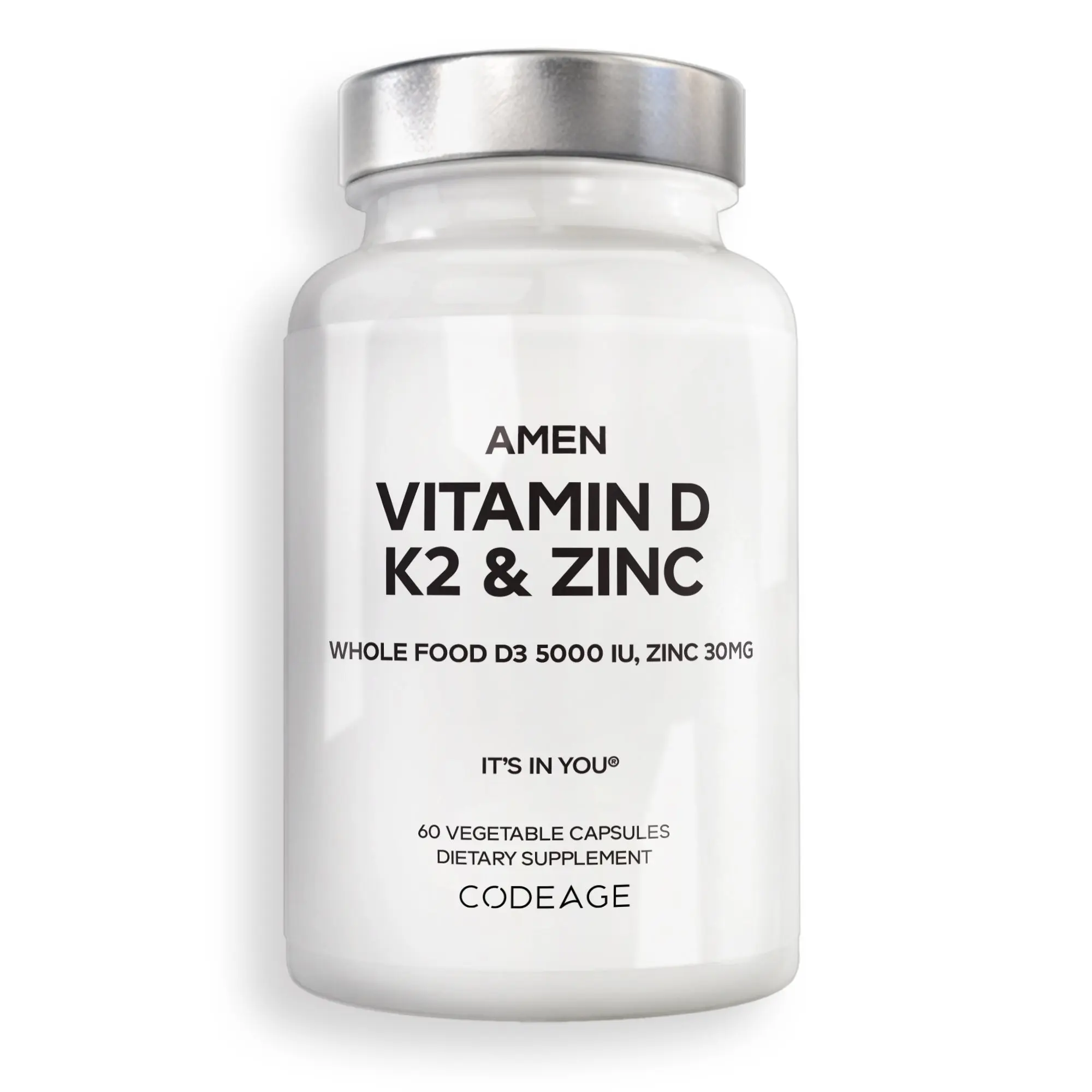 Amen Vitamin D, Zinc & K2 Amen Vitamin D, Zinc & K2