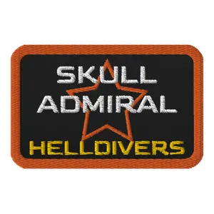 SKULL ADMIRAL EMBROIDERED PATCH - HELLDIVERS