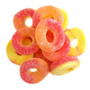 Bulk Peach Gummy Rings Candy – 8 oz (½ lb) Bag | Sweet & Tangy Peach-Flavored Gummy Rings | Soft Chewy Candy Snack