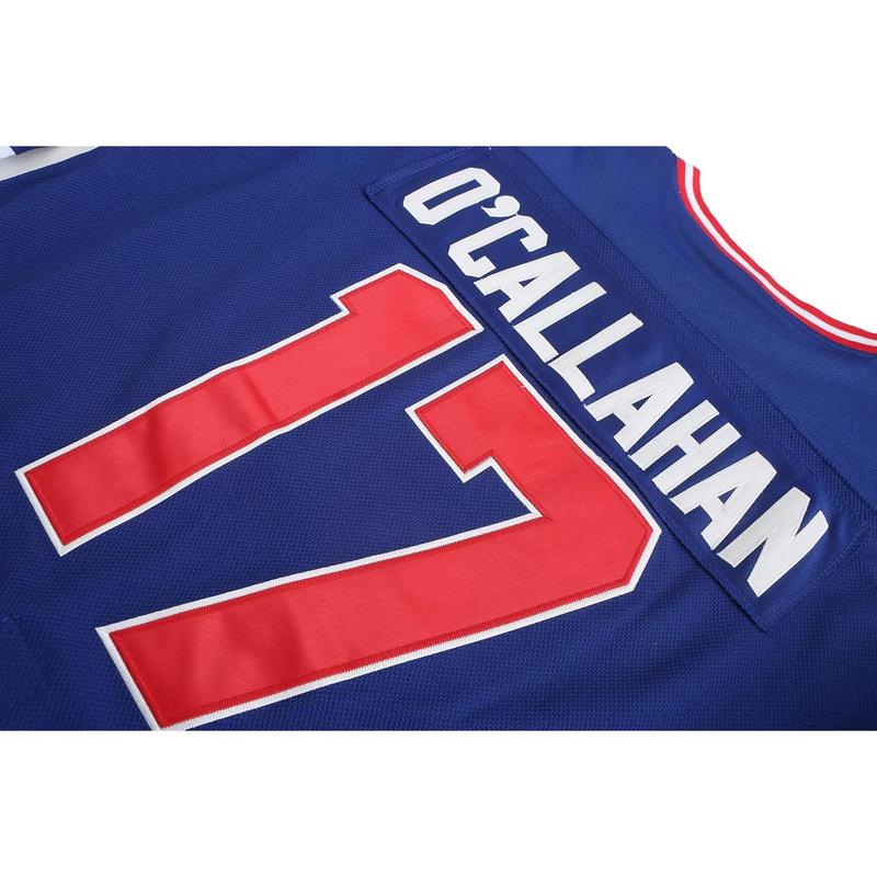 Men's #17 Hockey Jersey Youth Stitched Letters Numbers Retro White Blue Red Mens Boys Sportswear gifts Holiday Athletic Shirts Athleisure Breathable Clothes