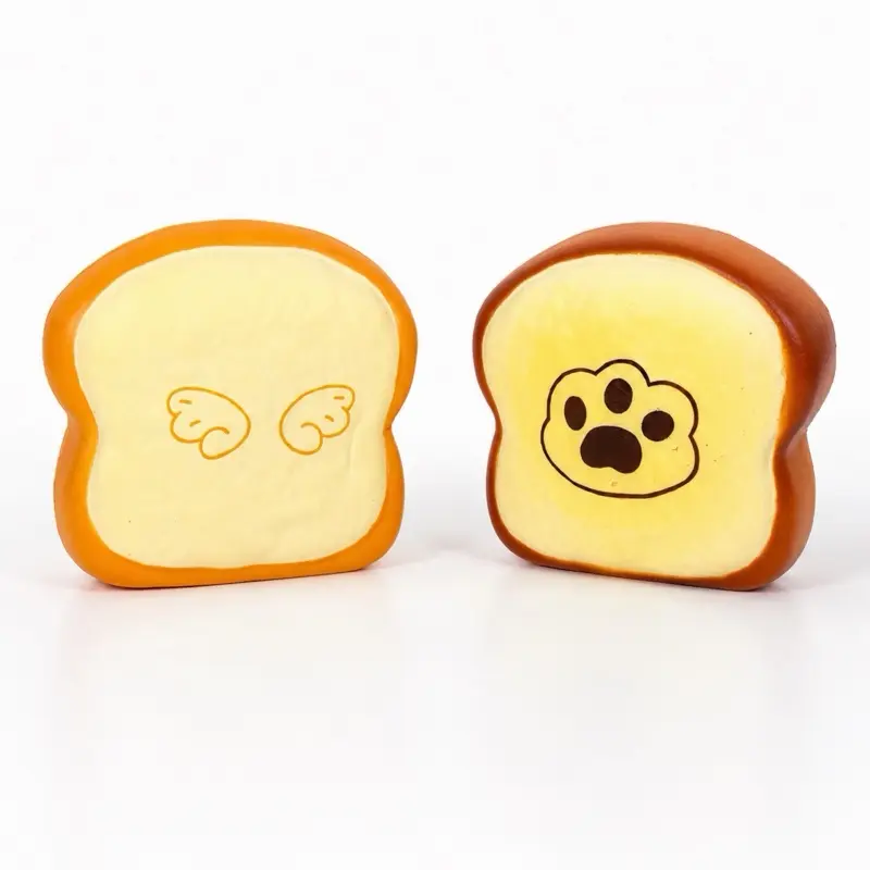 Cute Kawaii Toast Bread Slow-Rising Squishy Toy, Soft Sensory Fidget, Sensory Calming Tool, Anxiety Relief Products, Handheld Decompression Gadget