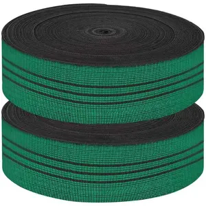 2 Rolls Webbing Band Replacement for Chair Couch Sofa Upholstery Seater Repair Material Elastic Latex Stretchy Webbing Belt Strap for Lawn Chair Each Roll 6 Yard