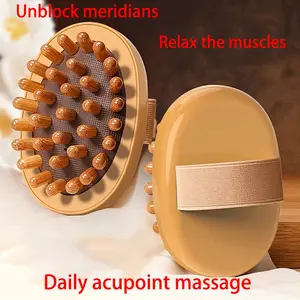 Handheld Meridian Massage Brush Set, Full Body Gua Sha Tool for Head, Abdomen, Legs, Relieve Stress and Fatigue at Home