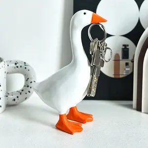 Resin Goose & Duck Desktop Sculpture with Key Holder