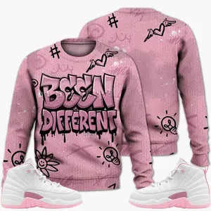 12 Medium Pearl Pink Ugly Sweater, Medium Pearl Pink 12s Outfits Shirt, Drip Been Different Streetwear Unisex Sneaker Matching Shirts