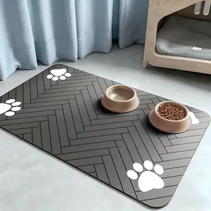 Dog Cat Feeding Mat – Stain-Free Non-Slip Mat for Food & Water, Easy Clean, Quick Drying mat-absorbent pet placemat