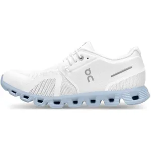 On Women's Cloud 5 Sneakers, White I Chambray, 8 Medium US