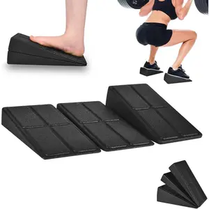 Slant Board Squat Wedge for  Stretching,3 Pcs 12" x 6.3" Foot Stretcher  Board for Plantar Fasciitis, Adjustable  Slant Board Wedge  for Exercises