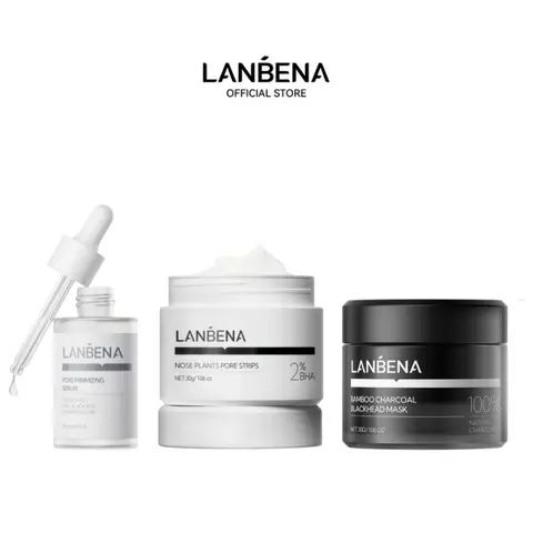 [LANBENA] Affordable Pore Purifying Blackhead Solution Skincare Set | Includes 3 Products for Full Pore & Blackhead Care Routine - Deep Cleansing, Pore Minimizing & Oil Control (Upgraded Version) mother's day gift summervibes