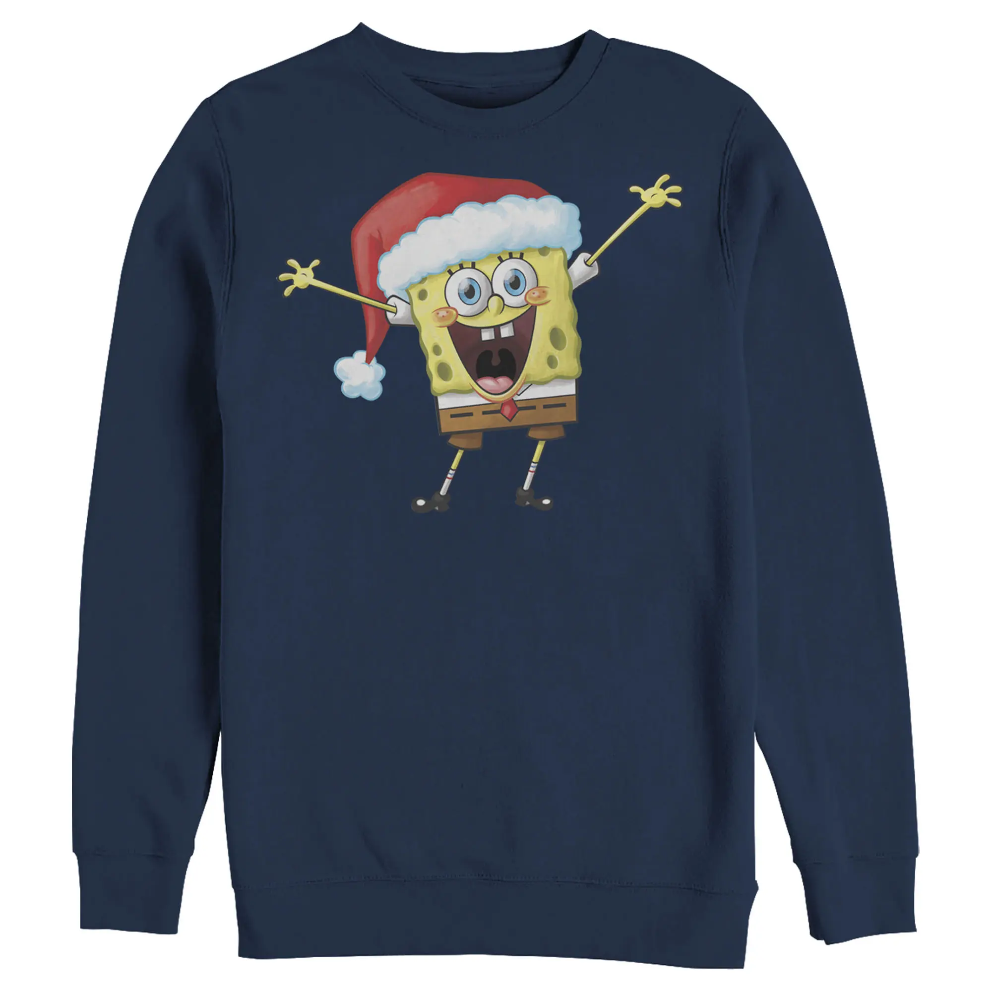 Men's SpongeBob SquarePants Happy Santa Sweatshirt