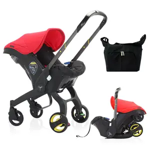(No Base)Baby Stroller with Free Bag ,NewbornStroller,Foldable Stroller Legs,Equipped with ChestClip,One-Click Contraction Function,Alloy MetalMaterial,4-wheel Travel Toddler Stroller