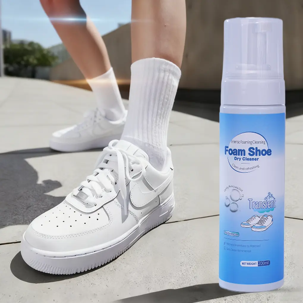 Shoe Cleaner 6.76 oz Sneaker Foam for Stains & Dirt Removal Safe for Leather Suede Nubuck Cotton Knits Quick Dry Formula for All Shoe Types - Bedroom