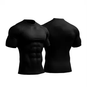 Men’s High Elastic Compression Shirt Muscle Support, Moisture-Wicking, Breathable Fabric for Running, Gym Workouts, and Fitness Training