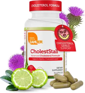 Zahler CholestStall Advanced Cholesterol Formula – 600mg Citrus Bergamot Supplement with Albedo Fiber & Cardoon Leaf – Healthy Heart Support – Vegetarian, Non-GMO, Kosher, Made in USA (30 Capsules)