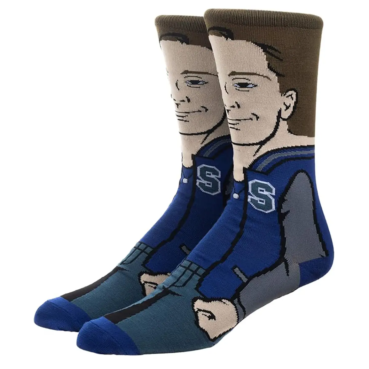 Breakfast Club Teen Movie Andrew Clark 360 Character Collection Crew Socks Adult Crew Socks 1 Pair