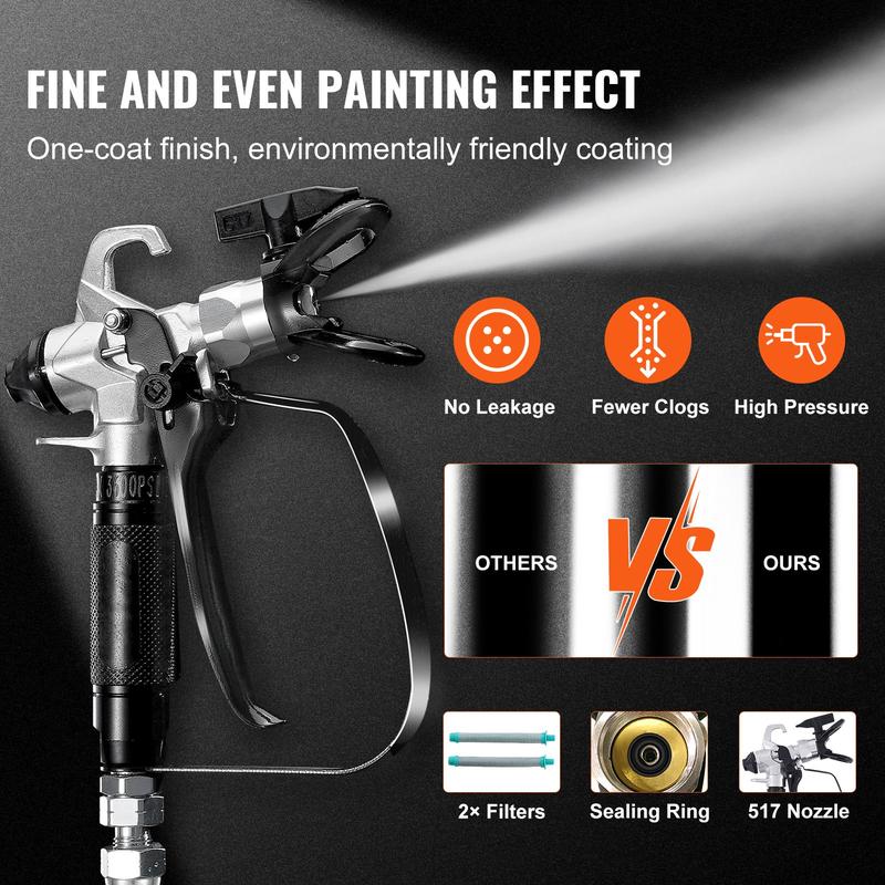 VEVOR Stand Airless Paint Sprayer 3000PSI 750W for Home Interior & Exterior Furniture & Fences, TikTokShopBlackFriday, Handheld Paint Sprayer with Hose VEVOR Super Brand Day
