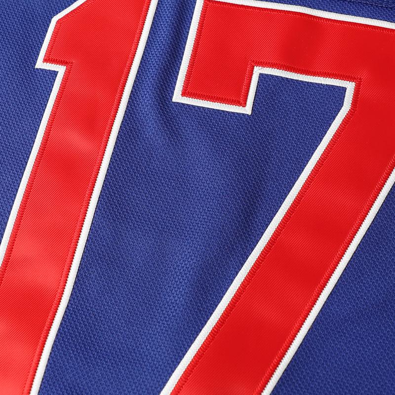 Miracle movie hockey jersey, stitched letters and numbers; blue; breathable polyester mesh; long sleeves Miracle movie hockey jersey, stitched letters and numbers; blue; breathable polyester mesh; long sleeves