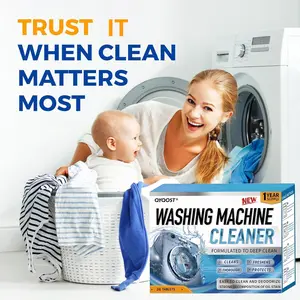 Washing Machine Cleaner Descaler, Washing Machine Cleaning Tablets, Washing Machine Cleaner - Deep Cleaning Tablets for HE Front Loader & Top Load Washer, Clean Inside Drum And Laundry Tub Seal - 12 Month Supply