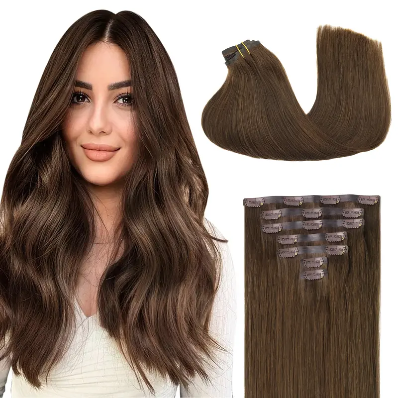 110g Seamless Clip in Hair Extensions Human Hair