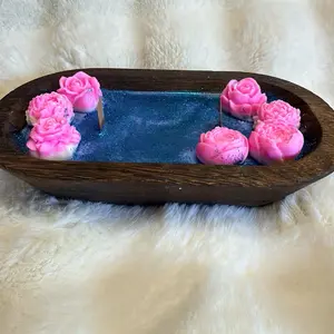 Lavender and vanilla soy wood wick candle