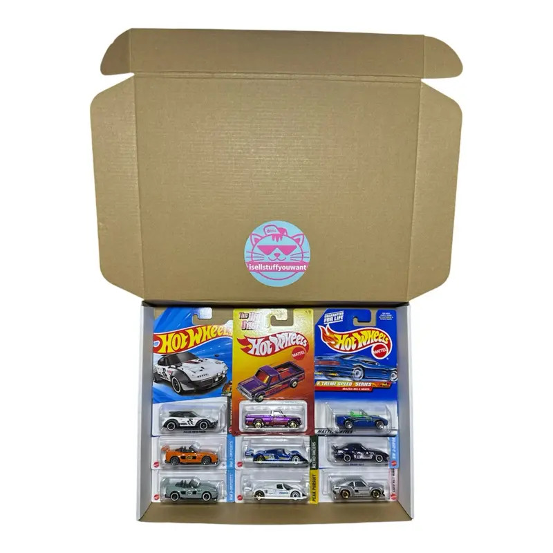 Hot Wheels 9-Pack Mazda Collection - Authentic Die-Cast Models in Original Packaging - Perfect for Collectors and Enthusiasts