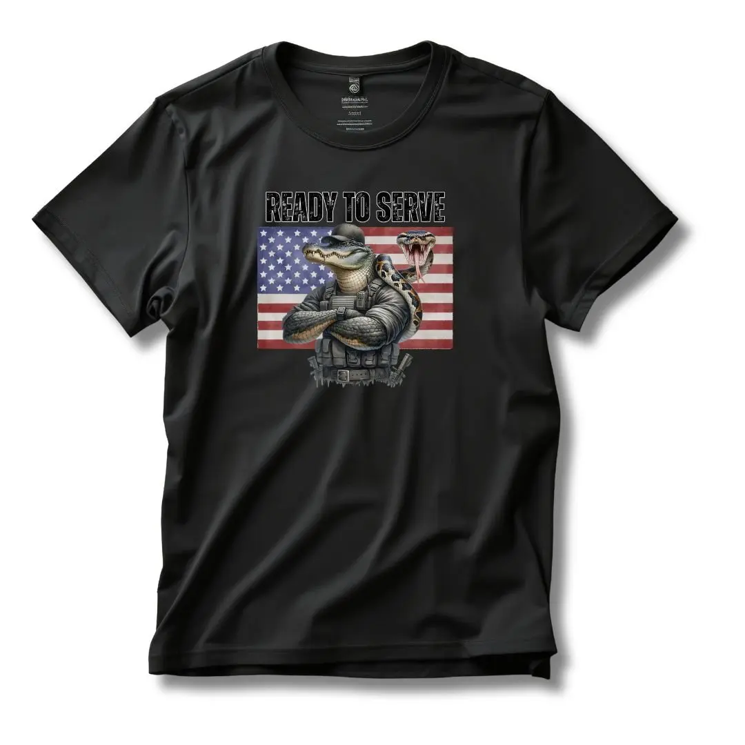 Ready to Serve Alligator Alcatraz T-Shirt (Patriotic Python Edition)