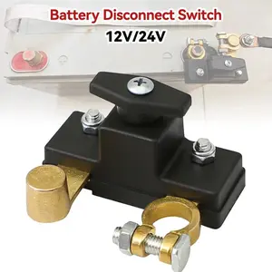 12V 24V Auto Battery Power Off Switch Car RV Brass Anti-loss Thickening Partition Protector Intelligent Repair Hardware Tools