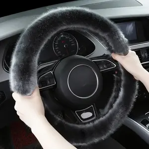 2025 Thermal Steering Wheel Cover Winter Warm Auto Steering Wheel Cover Universal Plush Car Heating Accessories for Men Women