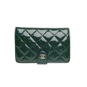 Pre-owned CHANEL 【Alea】CHANEL Green Patent Leather 2011 Sliver Hardware