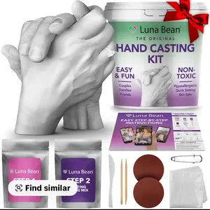 Luna Bean Hand Casting Kit – The Original Hand Mold Kit for Couples – Christmas Gifts for Women, Bridal Shower, Wedding, Engagement Gifts Her Him Anniversary Men Mom Wife Husband Boyfriend Girlfriend