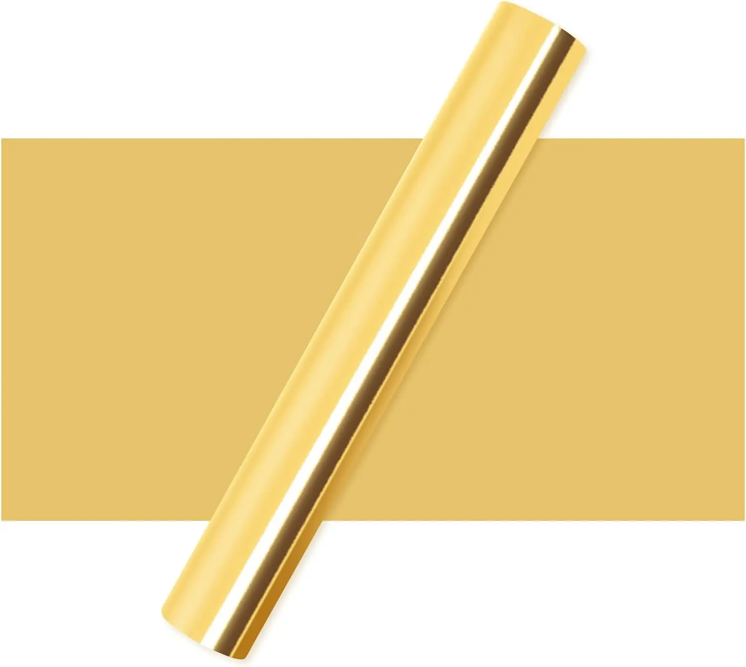 Glossy Gold Permanent Vinyl - 12" x 12 FT Metallic Permanent Adhesive Vinyl Roll for Cup Deco, Party Decoration, Sticker.