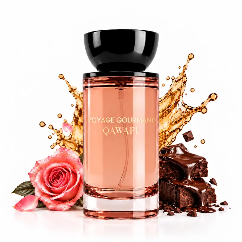 Voyage Gourmand | Cocoa Rose Gourmand | 40% Fragrance Oil Concentration 50ml/100ml | 8H+ Long Lasting | Cocoa,Rum,Rose & Smoky Tea | Date Night,Party & Special Occasions