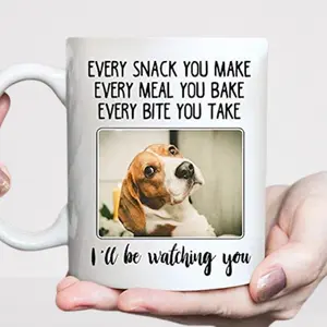 Personalized Mug Every Snack You Make I'll Be Watching You Dog Mugs For Mom Gifts For Dog Lover Mom From Daughter Son For Mother's Day Birthday Anniversary Custom Ceramic Coffee Mug 11Oz