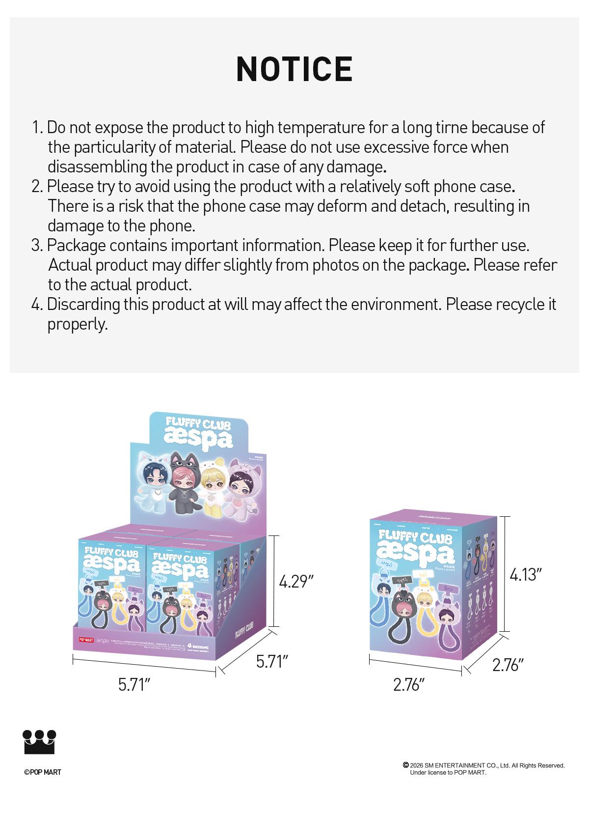unboxing - POP MART aespa Fluffy Club Series Phone Lanyard Blind Box