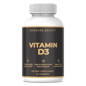 Rennora Beauty Vitamin D3 Gummies for Black Women - Supports Healthy Joints Bones Immunity & Energy Levels - 60 Gummies