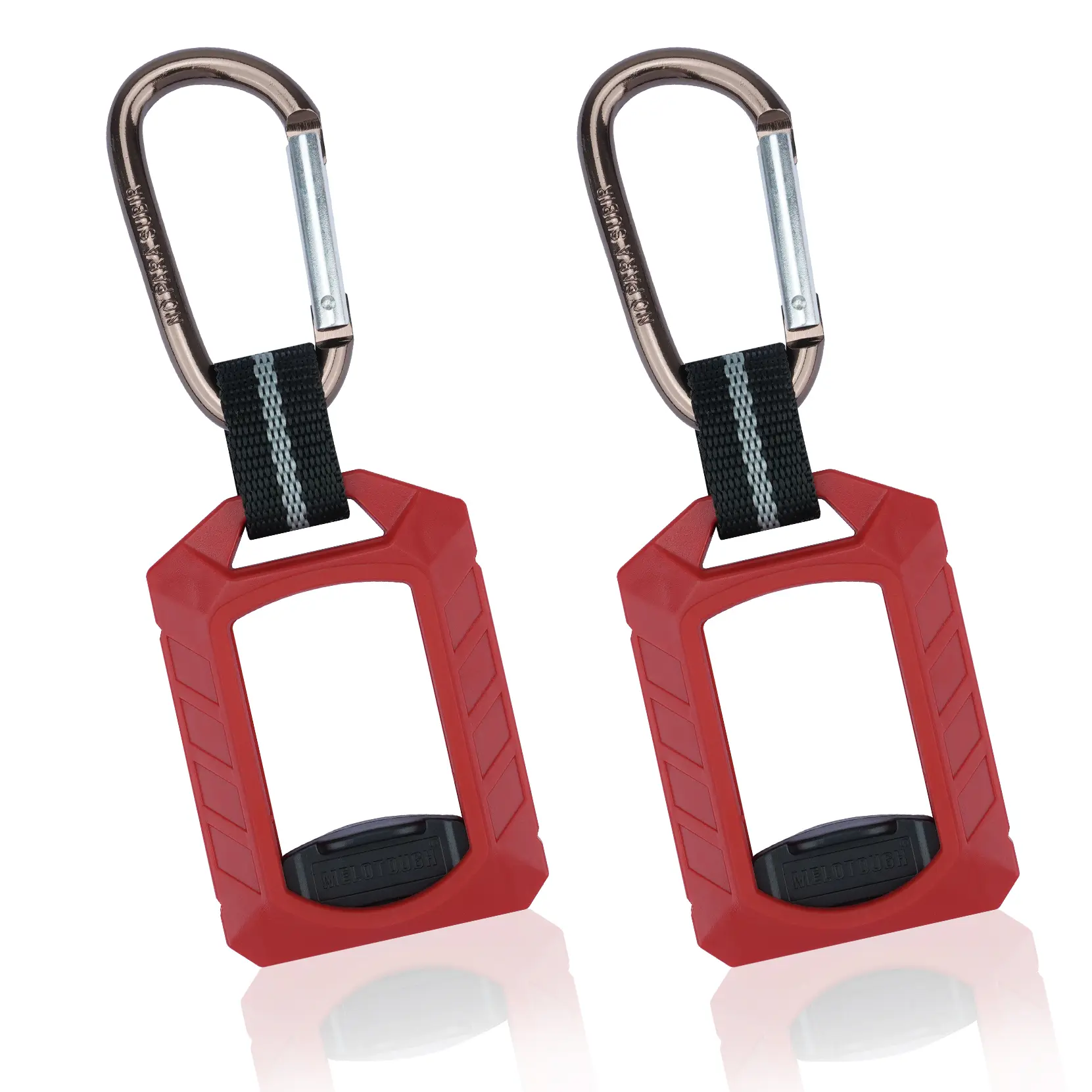 MELOTOUGH Reusable Zip Tie Organizer - 2Pcs Red ABS Durable Metal Non-Slip Lightweight Plastic Spring Hold Bracket, Household Items Organizer for Home Organization