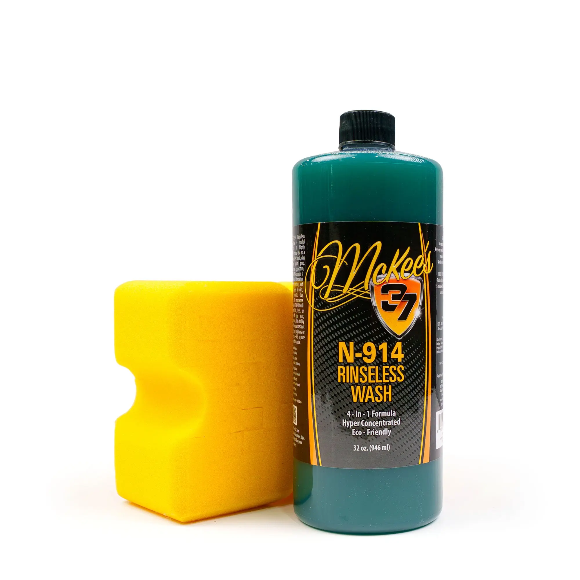 N-914 Rinseless Wash V2 Big Gold Sponge Combo