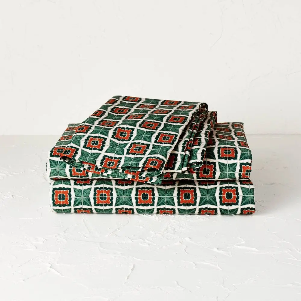 Printed Cotton Percale Sheet Set - Opalhouse designed with Jungalow Printed Cotton Percale Sheet Set - Opalhouse designed with Jungalow