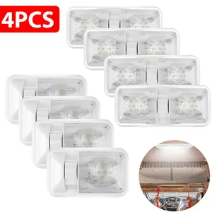 4PCS 12V Led RV Ceiling Dome Light RV Interior Lighting with Switch for Trailer Camper Boat outdoorfun