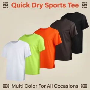 Mens Active Athletic T-Shirts Quick Dry Workout Gym Short Sleeve Crew Tee Shirts 2 Pack