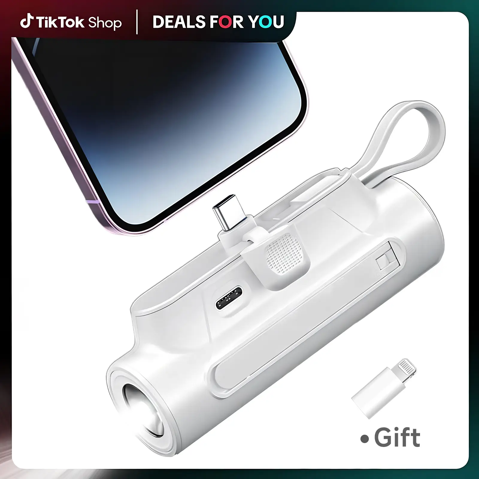 5000mAh Mini Ultra Compact Portable Phone Charger Battery Power Bank 22.5W PD Fast Charging Adjustable Stand for iPhone Android Fast Charging Solution