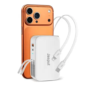 4-in-1 Retractable Wall Charger with Dual Cables, 40W/67W Fast Charging USB-C Wall Charger with Dual USB Ports, Type-C & Lightning Options for iPhone 17/16/15/14, Galaxy S24/S23, Pixel