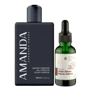 [AUTHENIC] Combo Amanda Shampoo & Alan Silver Nano Serum - Abera Combo for Stronger Hair & Healthier Scalp