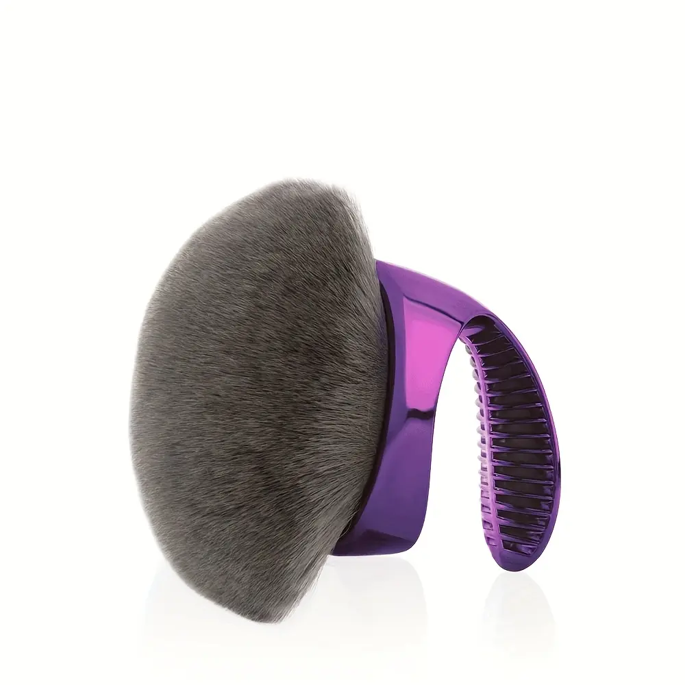 3 Pieces Extra Large Blending and Smudging Cappuccino Body Brush for Tanning and Tattooing - Plant-Based Carbon Soaked Lactate-Free Bristles, Smooth Blending, Oval Ergonomic Handle for Legs, Arms, Back, etc., Tanning Accessories