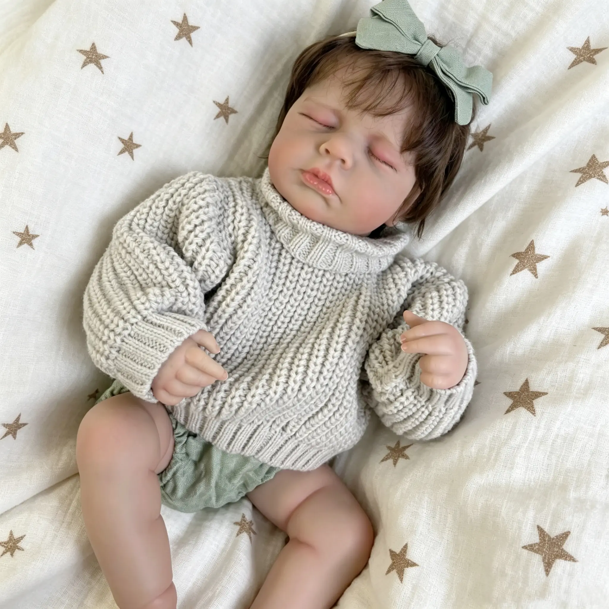 Reborn Baby Doll - 50cm/20inch Weighted Realistic Newborn Doll, Sleeping Toddler with Cute Face, Collectible Toy for Girls, Kids Birthday Gift, Realistic Newborn Dolls